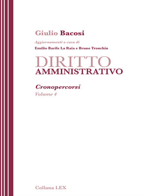 cover image of DIRITTO AMMINISTRATIVO--Cronopercorsi--Volume 4